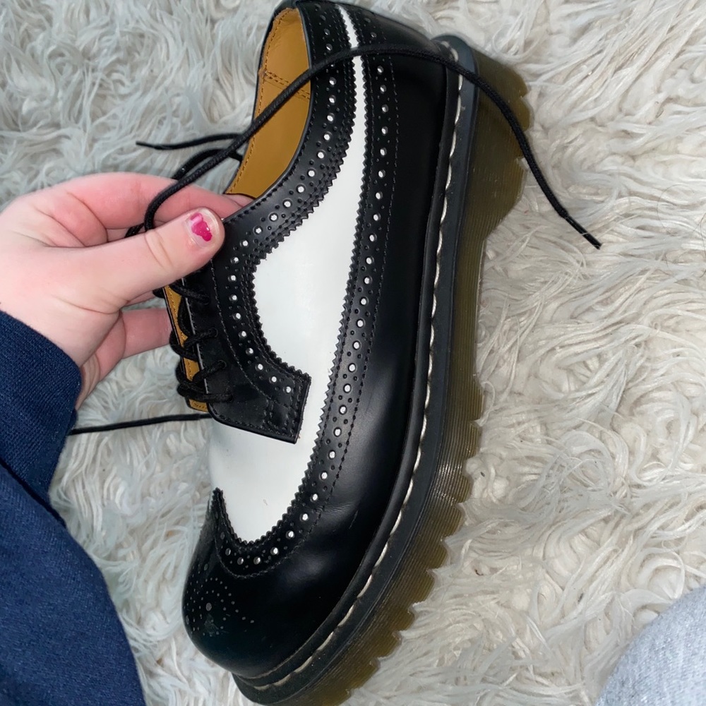 SOLD on Mercari Dr. Martens Black & White Wingtips - Picture 7 of 7